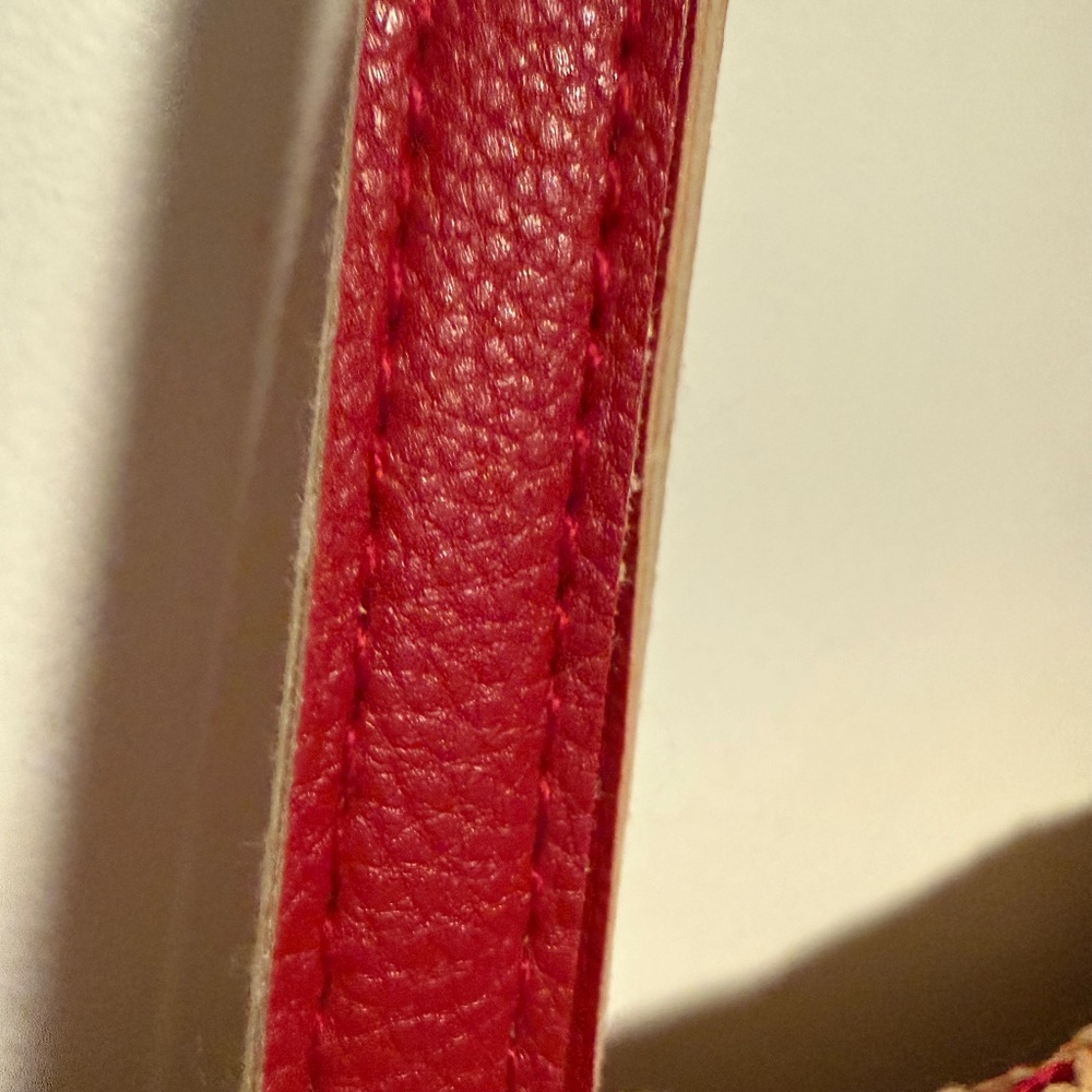 UNO‎ de 50 Straw Tote Bag Red Trim - Picture 2 of 10